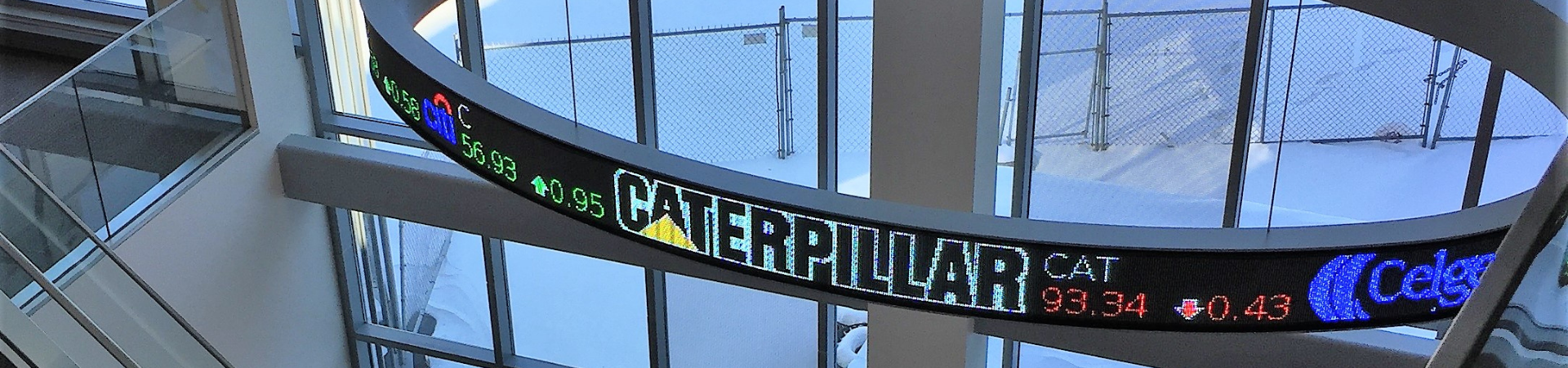 Financial LED Ticker Displays for Finance Labs - Sunrise SESA